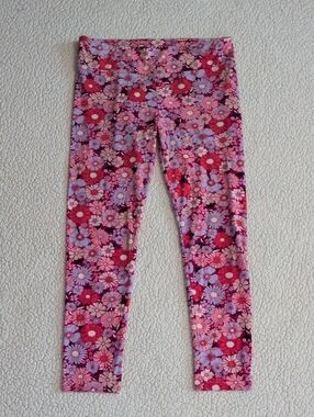 No Boundaries 70's Daisy Floral Super Soft Full Length Leggings Retro Pop Art